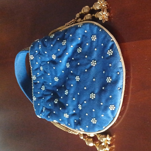 Blue Velvet Adora Potli Bag - Picture 2 of 8